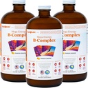 LIQUIDHealth Mega Energy Methylerede B- Complex, Voksen flydende vitamin supplement - øge energi, Relieve Stress & Træthed, immunforsvar, hjerte & Gut sundhed - Made in USA, Vegan, Sukkerfri (3 Pack)