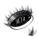 Lashify Star Burst 14mm Gossamer gør det selv Eyelash Extensions Refill, Ultimate Multi- Længde Multi Layered Lash, Black, Easy False Lash