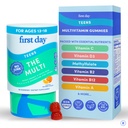 Første dag Vitamin til Teens - Teen Multi Vitamin til piger og drenge 12- 17, Økologisk Frugt & Veggie Blend - 12 Key Nutrients: Vitamin A, B1, B2, B6, B9, B12, C, D3, E, K2-30 Day Supply