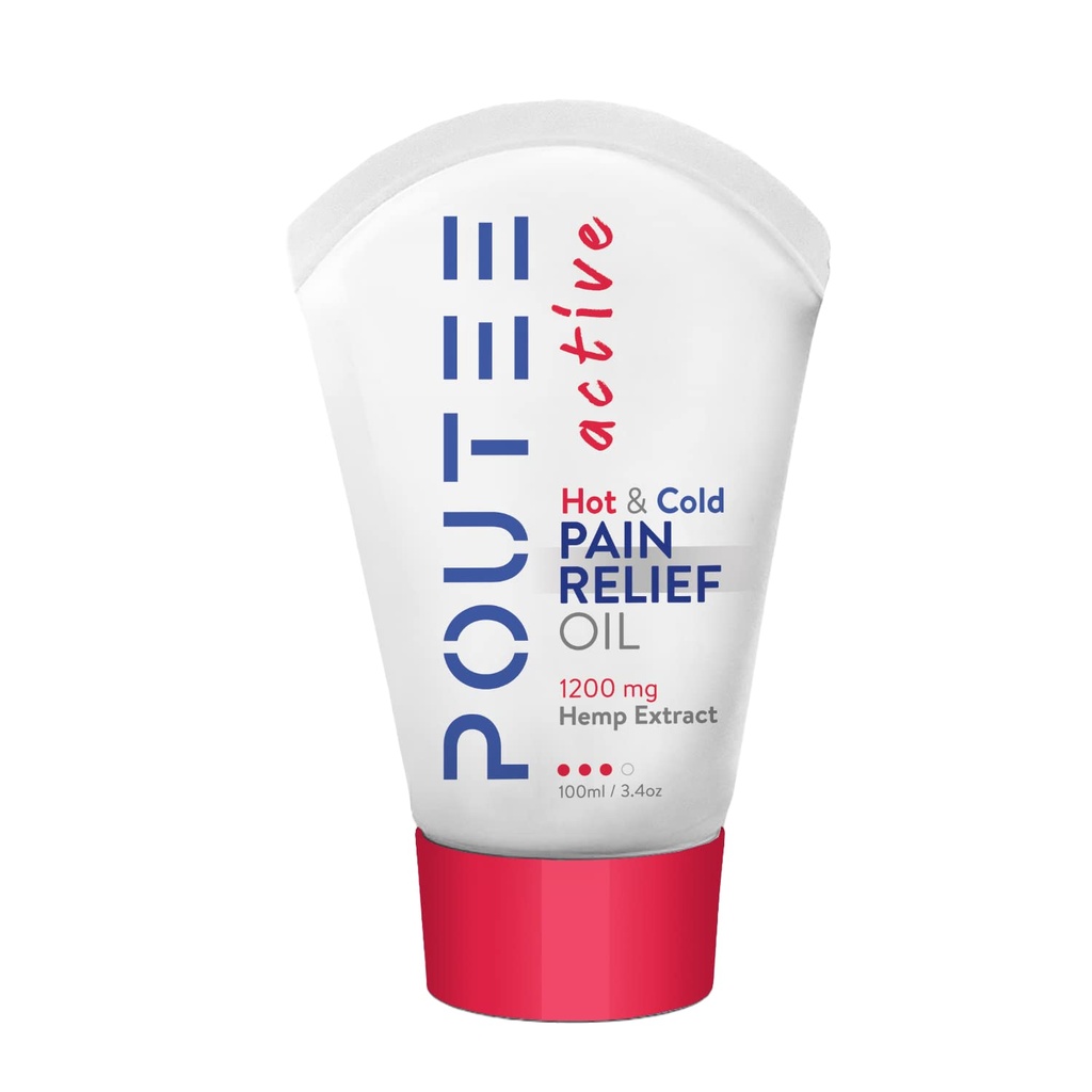 hot & Cold Oil (3.4oz) med mentol, kamfer og Natural Hamp Oil Extract - Made in USA