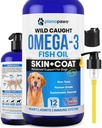 Omega 3 Fiskeolie til hunde - bedre end lakseolie - Hundefiskeolie supplement til at reducere afføring & klø - Understøtter joints, hjerne og hjerte sundhed - Hud og coat supplement - Flydende fiskeolie