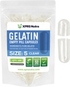 XPRS Nutra Størrelse 5 Tomme kapsler - 100 Greve klar meget lille Tomme Gelatine kapsler - Piller selv Capsule Fyldning - Fyldelig Pille Gel Caps til Do- It- Yourself Vitamin Kosttilskud