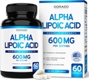 Alpha Lipoic Acid 600 mg per servering 60 kapsler - Potent antioxidant til neuropati og kardiovaskulær sundhed (ALA supplement) - tredjepart testet, non-GMO, gluten fri, Vegan & USA Made