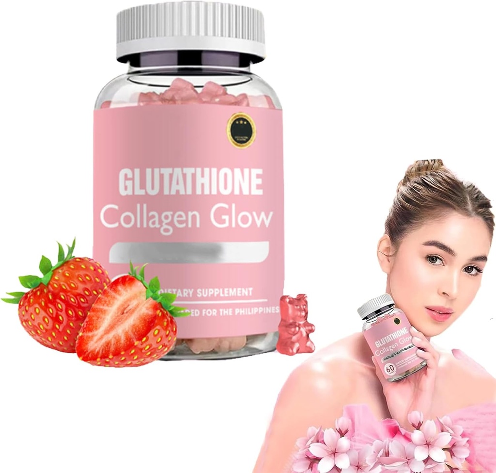 DYALE Glutathione Collagen Glow Gummies, Glutathione Collagen Glow Gummies for Dark Spot, 60 / 120 Pcs Glutathione Collagen Gummies for Women, Koreansk Collagen Gummies for Dark Spot (1pc)