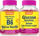 WellYes High Potency Vitamin B6 + Glucose, Gummies Bundle - Great Tasting, Vitamin supplement, Gluten Free, GMO Free, Chewable Gummy