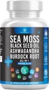 Silicium Sea Moss Black Seed Oil Ashwagandha Bladerwrack Burdock - 60 Greve
