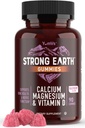YUM- V 's Stærk Earth Calcium, Magnesium, D3- Gummies Vitamin Gummies, Calciumsupplement for Stærk Knoglesundhed for kvinder & mænd - Certificeret Kosher (90 Greve)