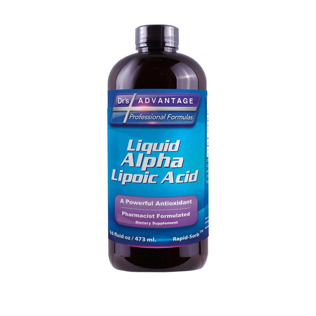 Alpha Lipoic Acid - Flydende Kosttilskud med 50 mg ALA per servering - Pakket med antioxidanter - Pharmacist Formuleret, Rapid- Sorb Teknologi til næringsstofabsorption - 16 fl. oz.