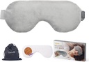 Luksus Opvarmet øjenmaske til tørre øjne med flaxseed & Lavendel, Mikrobølgeovn Varm Eye Compress Fugtig varme, Vægtet øjenmaske til søvn, Hot Style Eye Compress til puffy øjne, mørke cirkler (grå)