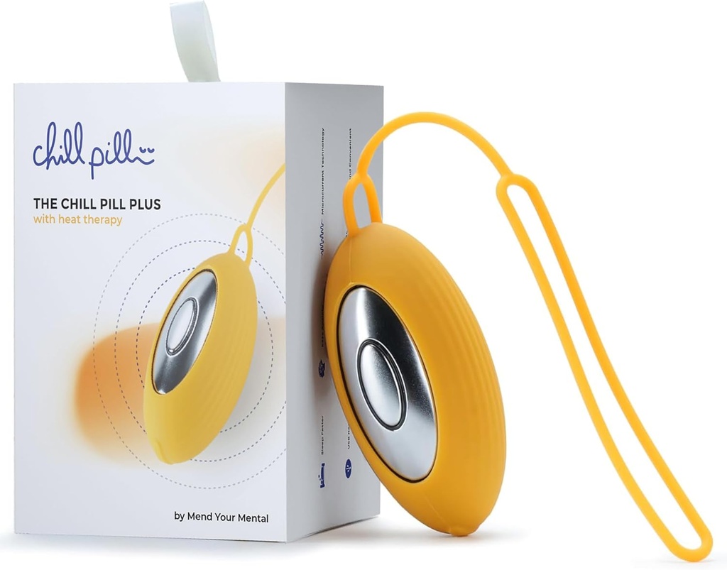 Den Chill Pill Plus Sleep Aid Device med varme, Compact Sleep Device med målrettet tryk punkt terapi for stress Relief, Panic Angreb, og Agitation - Opvarmet Chill Pill Device ved at ændre din mental