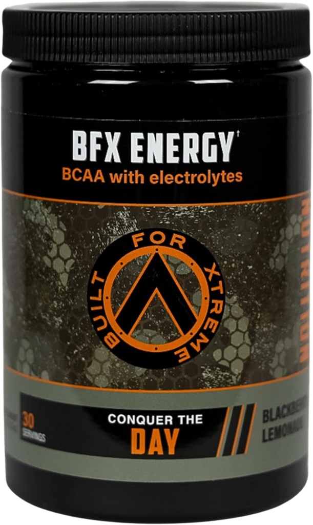 BFX Energy Pre Workout Powder Supplement (BlackBerry Lemonade) med BCAA, Electrolytes, og Green Tea Leaf til naturlig koffein, Intra og Post Workout Muscle Inddrivelse, 30 Servering