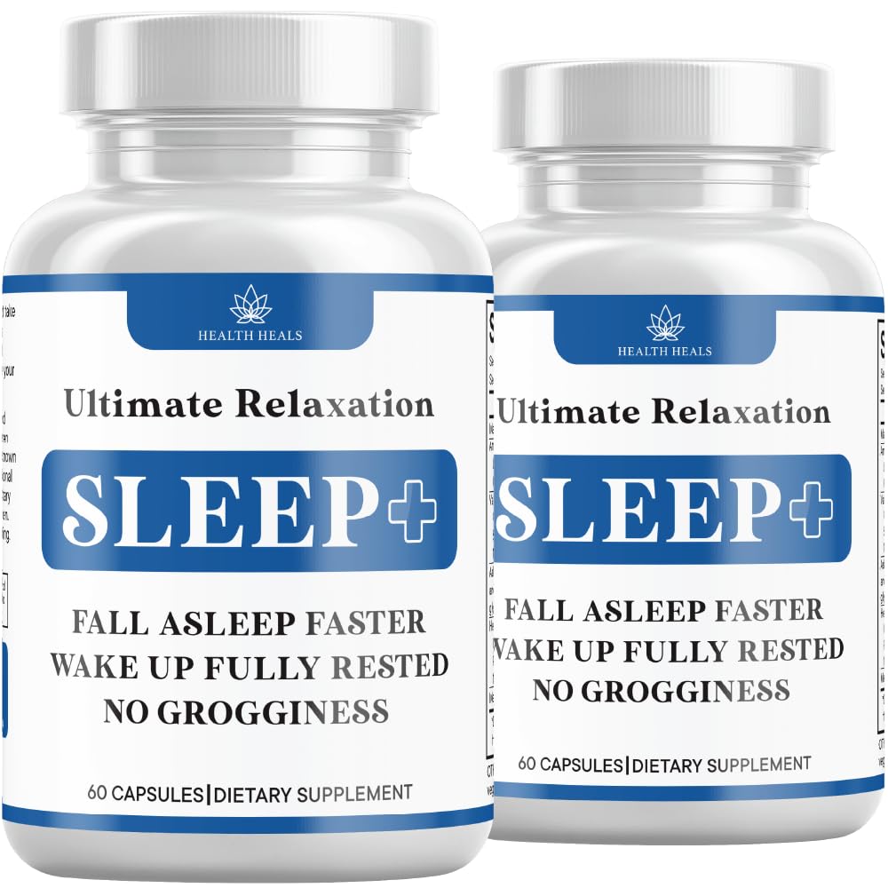 Afslapning Sleep Aid, Natural Non- Habit Danning, Sleep Supplement udviklet til støtte for Længere & bedre søvn, Kamille, Magnesium, Melatonin, Ashwagandha, GABA, Drug- Free (120 Tæl)