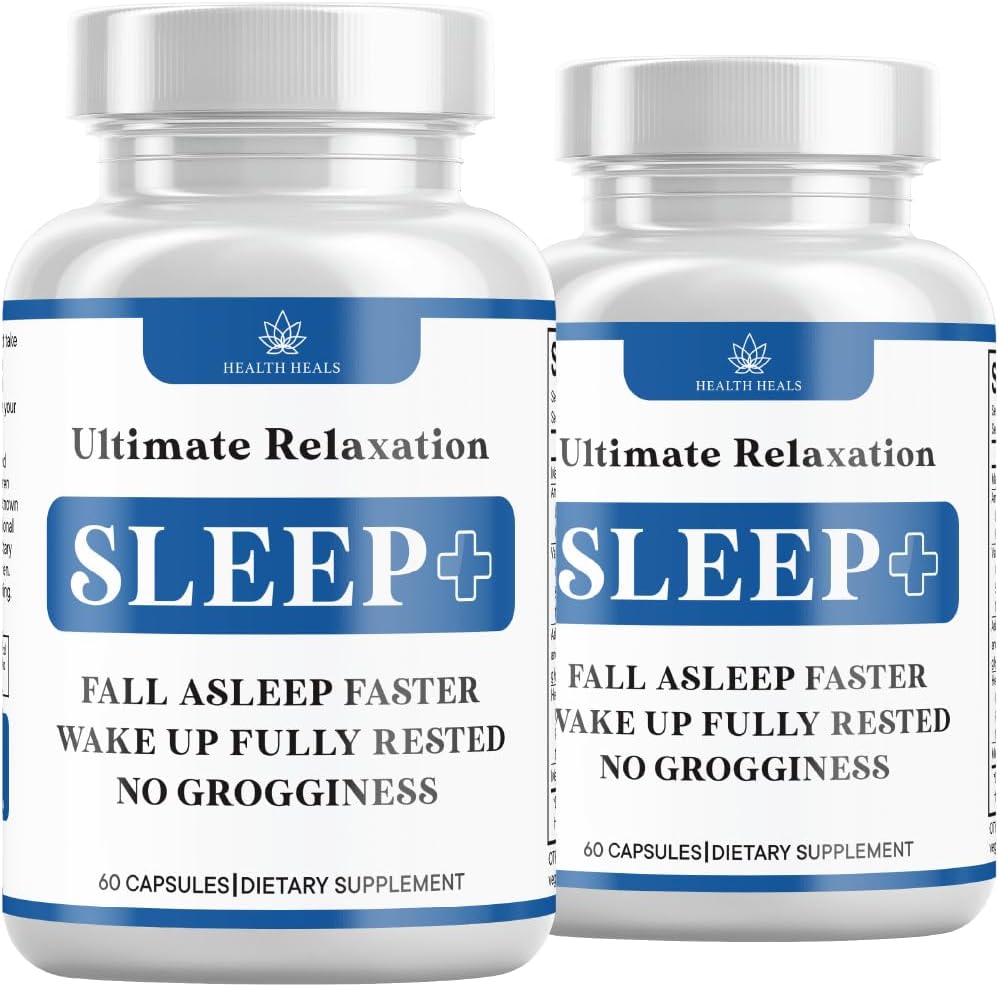 Afslapning Sleep Aid, Natural Non- Habit Danning, Sleep Supplement udviklet til støtte for Længere & bedre søvn, Kamille, Magnesium, Melatonin, Ashwagandha, GABA, Drug- Free (120 Tæl)