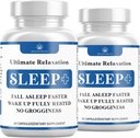 Afslapning Sleep Aid, Natural Non- Habit Danning, Sleep Supplement udviklet til støtte for Længere & bedre søvn, Kamille, Magnesium, Melatonin, Ashwagandha, GABA, Drug- Free (120 Tæl)