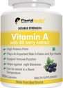 Eterna.l- Health Vitamin A (Dobbelt Styrke) med Blåbær Ekstrakter og Retinyl Palmitat Ekstrakter - High Potency Form - Understøtter sund Vision & Immunsystem og sund vækst - 90 Veg kapsler