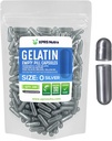 XPRS Nutra Størrelse 0 Tomme kapsler - 100 Grev Tomme Gelatine kapsler - Piller gør det selv Capsule Filling - Pure Bovin Pille Gel Caps til Do- It- Yourself Kosttilskud (Sølv)