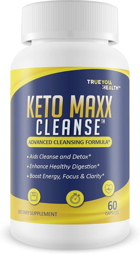 Keto Maxx Cleanse - Keto Friendly Cleanser - Aids Cleanse & Detox - Full Body Cleanse, Colon Cleanse, & Liver Cleanse Support - Promote Healthy Digestion - Boost Energy, Focus, & Mental Clarity