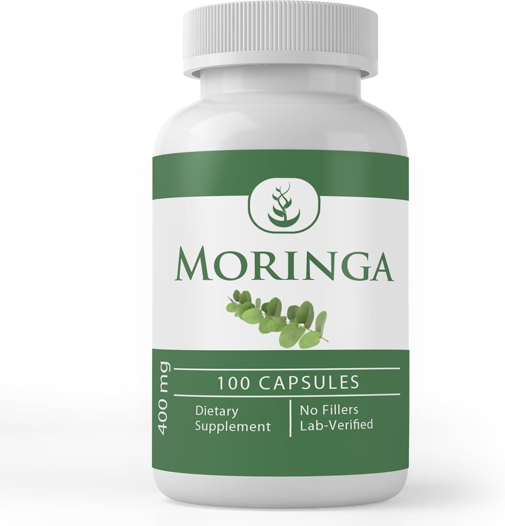 Pure Original Ingredienser Moringa Oleifera (100 kapsler) Altid Pure, Ingen tilsætningsstoffer eller Fillers, Lab Verified