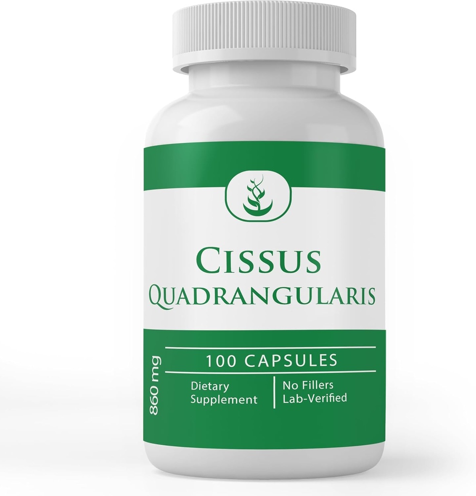 PURE ORIGINAL INGREDIENSER Cissus Quadrangularis, (100 kapsler) Altid ren, ingen tilsætningsstoffer eller fyldstoffer, Lab Verified