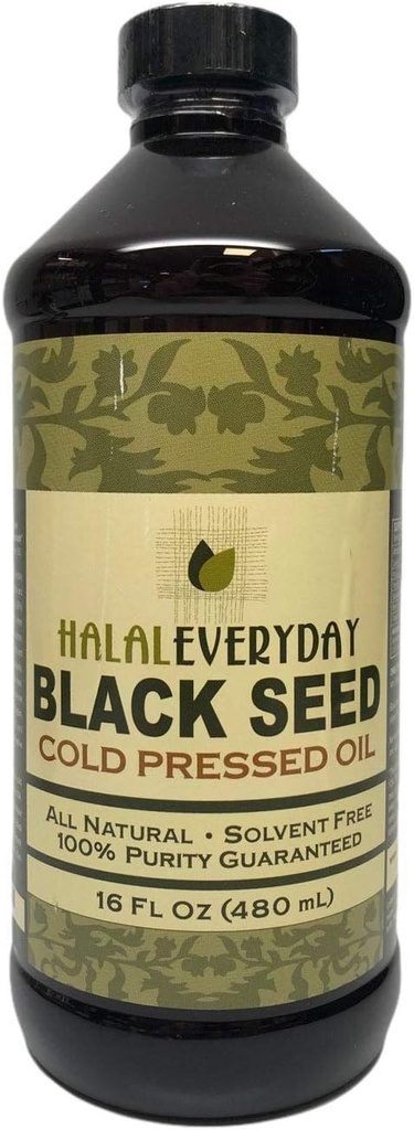 Pure Black Seed Oil - 16 OZ - 100% Pure and Cold Pressed Black Seed - Ikke-GMO og Vegan - Nigella Sativa