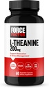 FORCE FACTOR L Theanin, Extra Strength L- Theanin Supplement for Stress Relief, and Support Call and Relaxation, L Theanine 200mg Capsules, Vegan, Non- GMO, No Gelatine, 60 Vegetabilske kapsler