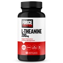 FORCE FACTOR L Theanin, Extra Strength L- Theanin Supplement for Stress Relief, and Support Call and Relaxation, L Theanine 200mg Capsules, Vegan, Non- GMO, No Gelatine, 60 Vegetabilske kapsler