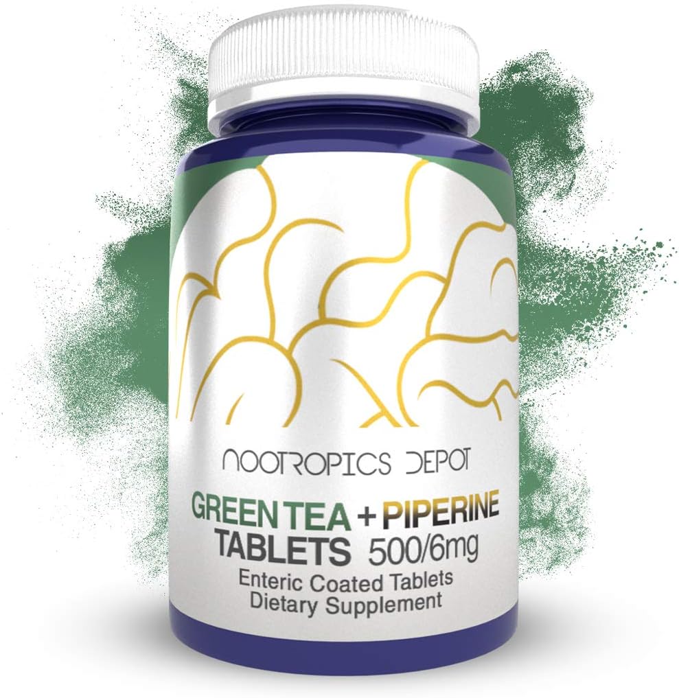 Nootropics Depot Green Tea Extract Tablets against 124; 60 Greve 124; 500mg