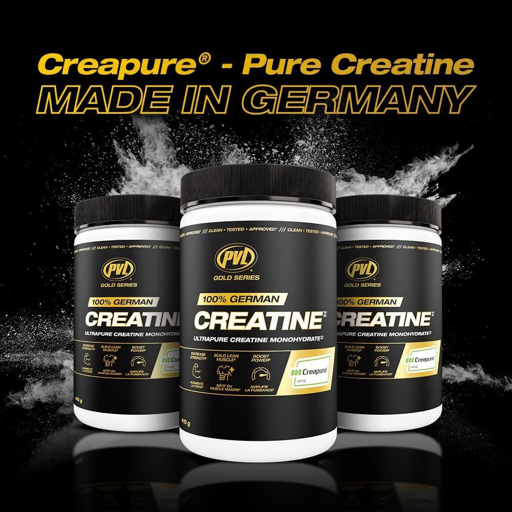 PVL Creapure Creatin - 100% Pure German Creatin monohydrat Powder - 82 Servering - 410 g