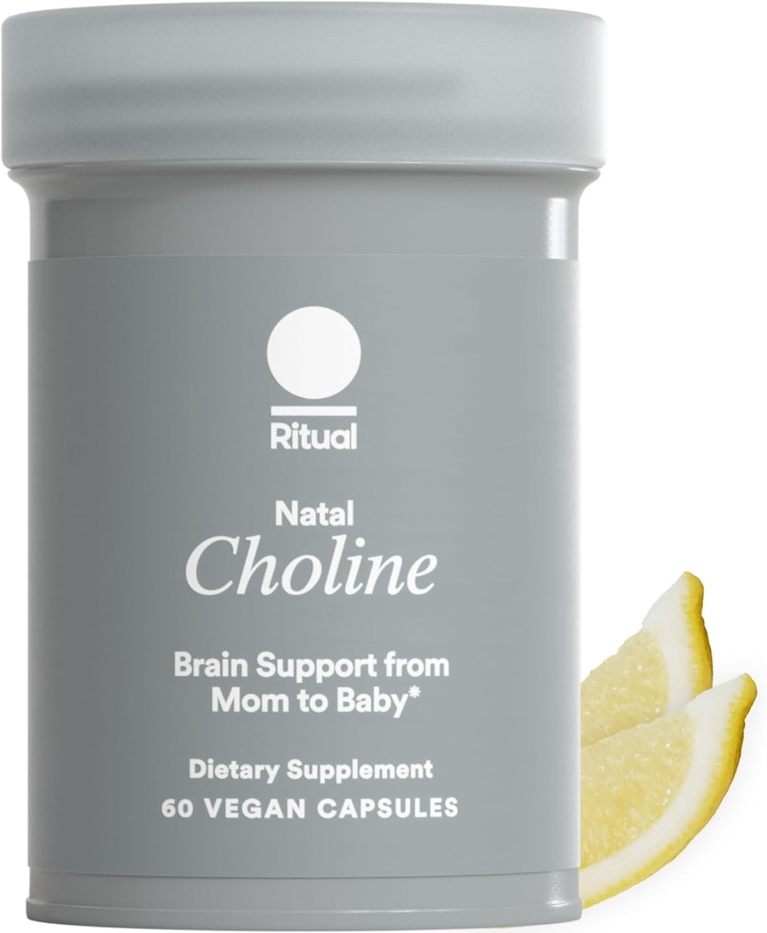 Ritual Natal Cholin Supplement, 550mg, Understøtter babys kognitive funktion, når taget under graviditet og koline indhold i brystmælk *, 30 dages forsyning