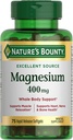 Nature 's Bounty Magnesium 400 mg Softgel, Whole Body Support, Magnesium Kosttilskud til mænd og kvinder, Heart, Nerve & Bone Health, 75 Softgel (pakke med 1)