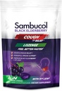 Sambucol Black Elderberry Cough Relief Lozenges - Host Drops til voksne, Sambucus Elderberry Lozenges, med Ivy Leaf, Cough & Mucus Relief, Immunstøtte, Berry Eucalyptus - 24 Greve, 1 pakke