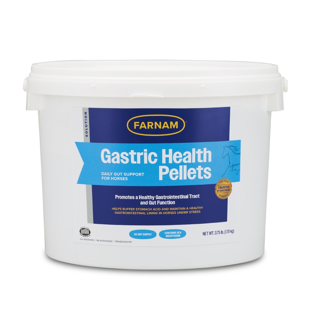 Farnam Gastric Health Pellets, Daglig Gut og fordøjelsessygdomme supplement til heste Hjælper med at opretholde en sund mave-tarmkanalen og Gut funktion