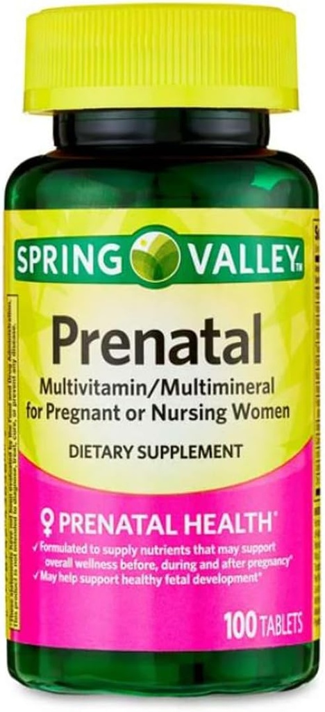 Prenatal multivitamin / multimineral til gravide og ammende kvinder Kosttilskud Tablets, 100 Tæl
