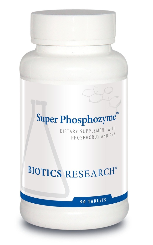 Bioetik Forskning Super fosfozyme -fosfor og RNA, elektrolyter, sunde knogler og tænder, proteinproduktion, energistøtte, 90 tabletter