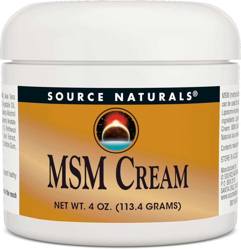 Kilde Naturals MSM Cream, Advanced Liposomal Levering, 4 Ounces