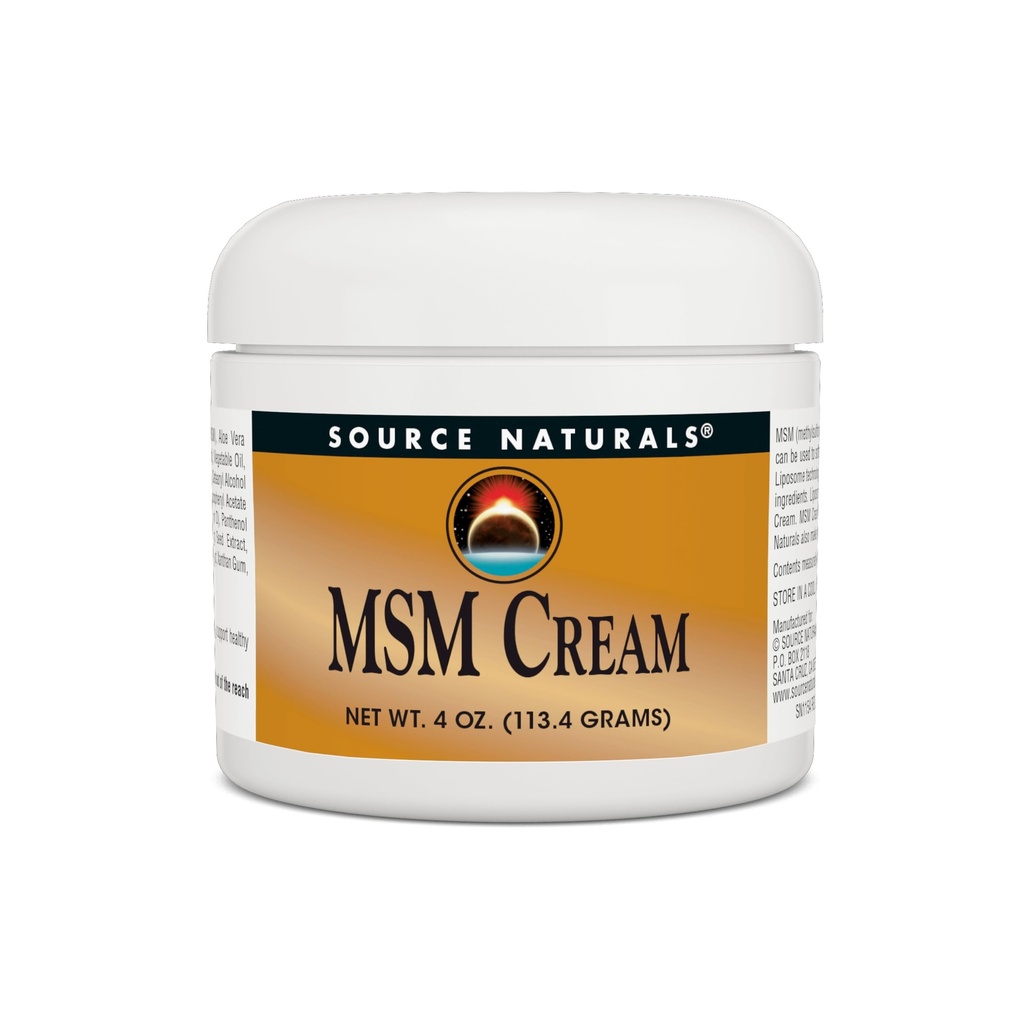Kilde Naturals MSM Cream, Advanced Liposomal Levering, 4 Ounces