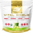 Granite Nutrition Vital Shield - USDA Organic Superfood Green med svampe & Tart Cherry - Understøtter energi, immunfunktion & fordøjelse - Lemon Lime Flavor (30 Servere)