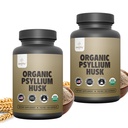Sund liv - Psyllium Husk Kapsler, All- Natural Psyllium Husk Fiber, Psyllium Husk Kapsel for Gut Health, Non- GMO & Gluten- Free, 250 Vegan Kapsler - Pakning med 2