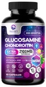 Glucosamin Chondroitin MSM Joint Supplement 2100mg - med Glucosamin Sulfate, gurkemeje, Boswellia, Quercetin & bromelain - Naturens ekstra styrke fleksibilitet, mobilitet og fælles støtte, 60 kapsler
