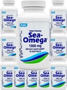500 Softgel (10 Flaske) High Potency Rugby 1000mg Natural Deep Sea Hiccupsless Fish Oil Omega-3 Fedtsyre (EPA 300mg & DHA 200mg) for mænd og kvinder, fremmer hjerne / hår / hud & hjerte sundhed, Lavet i USA