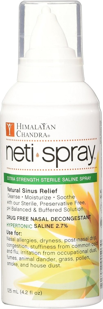 Himalayan Chandra Hypertonic Voksen Neti Spray, 4.2 Ounce Formand