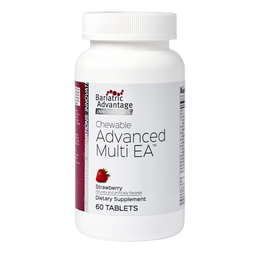Bariatric Advantage Chewable Advanced Multi EA - High Potency Daily Multivitamin med jern til Bariatrical Kirurgi Patienter - Strawberry Flavor - 60 Greve