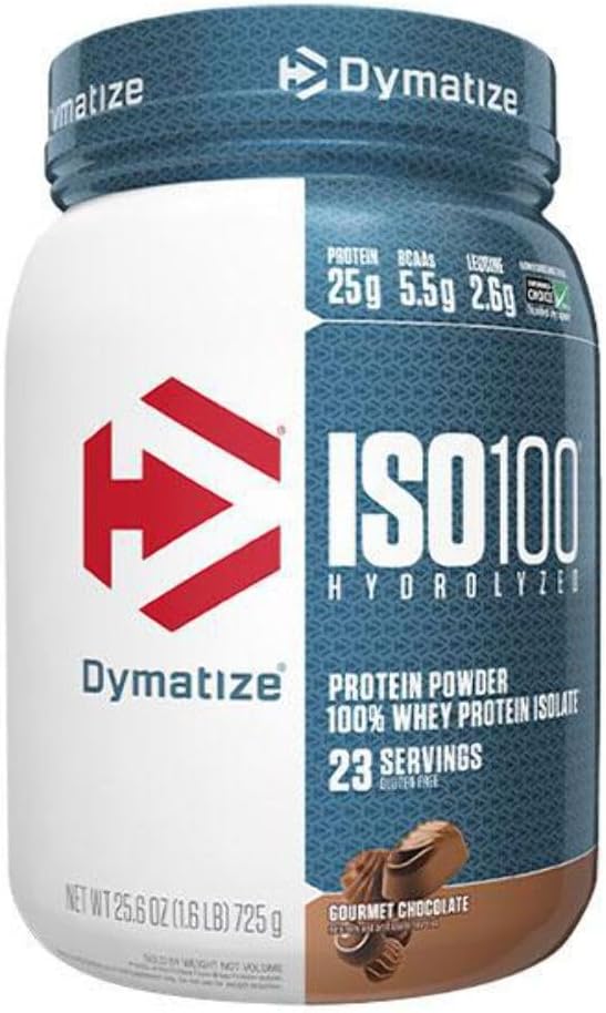 Dymatize ISO 100 Hydrolyzed Whey Protein Isolate - Gourmet Chokolade 1.6 lbs