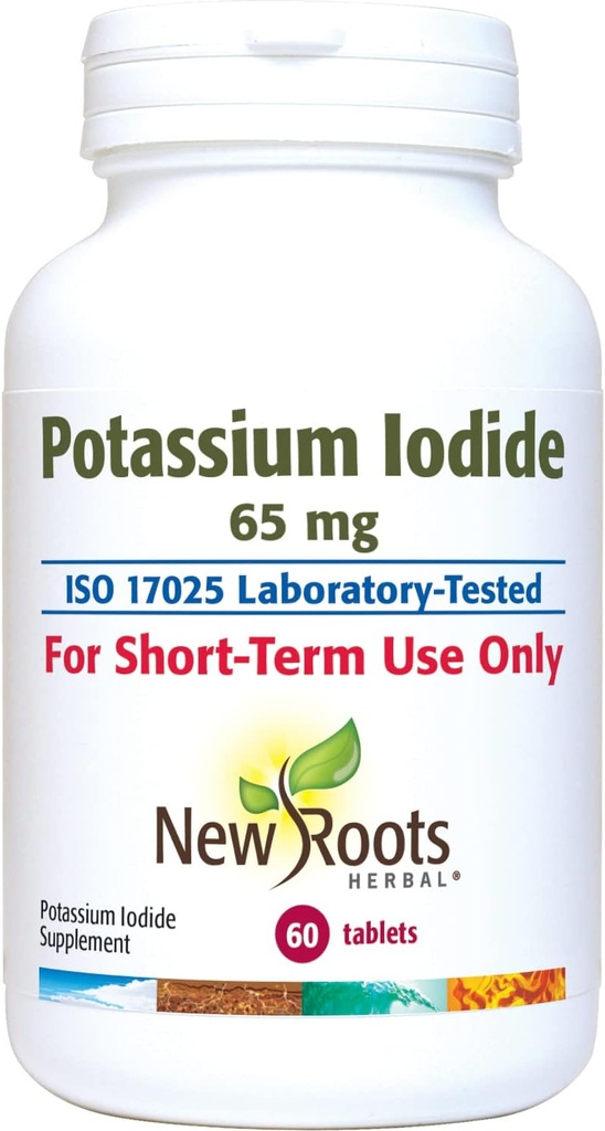 Kalium IOdide 65 mg • 124; Nødhjælp • Strålingsbeskyttelse & thyreoideastøtte • 124; (60 tabletter) Jod - YODO Naciente