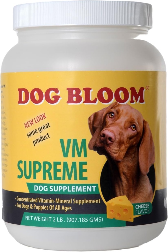 VM Supreme | The Ultimate Vitamin & Mineral Supplement for Dogs | Real Cheese Flavor | (32 oz. (2 lbs.))