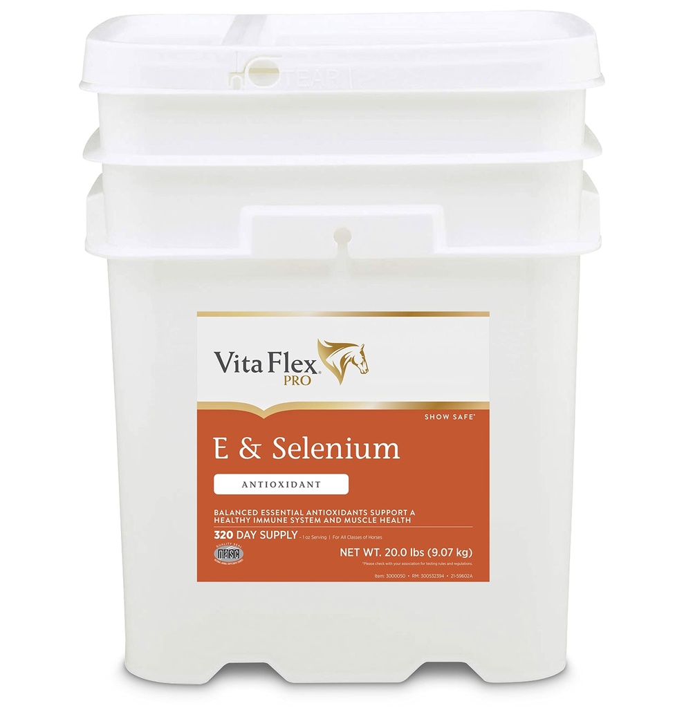 Vita Flex Pro E og Horse Selenium Supplement, Balancerede Væsentlige Antioxidanter, 20 Pund, 320- Day Supply