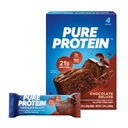 Pure Protein Bars, High Protein, Nutrious Snacks til støtte energi, Lavsukker, Gluten Free, Chokolade Deluxe, 1.76 oz., Pack of 4
