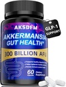 GLP-1 Supplement - 300 Millioner AFU Akkermansia Probiotisk for kvinder & mænd, Akkermansia Muciniphila for GLP-1 Produktion, fordøjelse, Gut, Immunitet, Forbedrer Gut Lining Funktion - 60 Greve