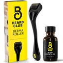 The Beard Club Derma Roller & Beard Growth Oil til ansigt, krop og skalp Mikroneedling Roller til mænd og kvinder med 540 Titanium Mikroneedles - Beard Roller til hår & skæg