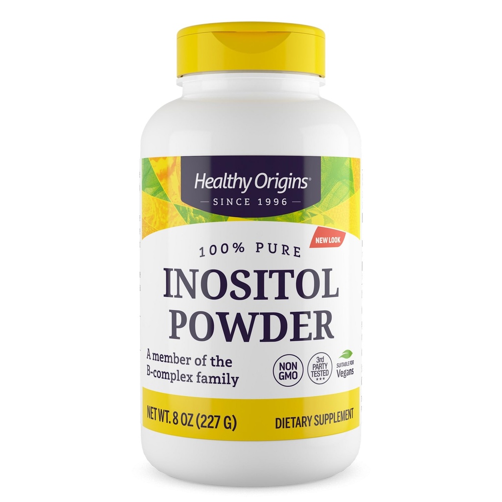 Sund oprindelse Inositol Powder, 227 g - for hud, hår og negle sundhed - vitamin B8 pulver supplement - en del af B Complex familien - Vegan, non-GMO & gluten- Free Supplement - 8 Oz